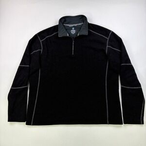 Kuhl Revel 1/4 Zip Pullover Mens XXL Black Fleece Contrast Stitching Outdoor